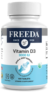 Freeda Vitamin D3-3000 IU bottle label