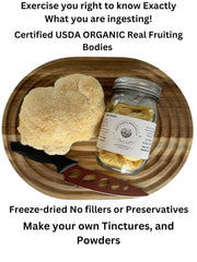 Close-up of the vacuum-sealed jar and organic label