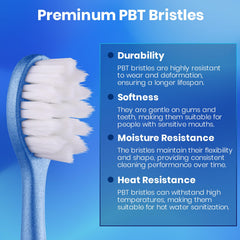 Smaller round brush head with ergonomic thumb notch