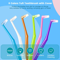 Travel-cap protective cover included with each toothbrush