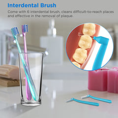 Inner 2mm short bristles cleaning around brackets and archwires