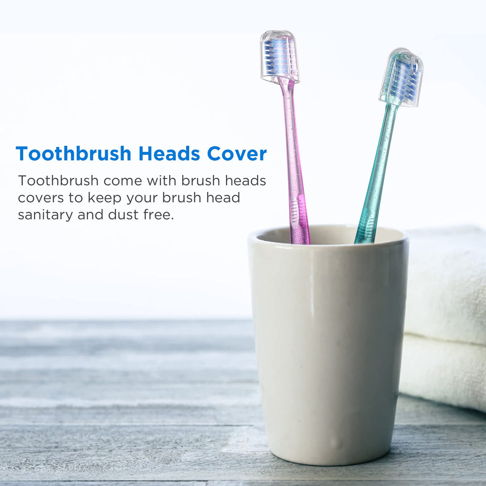 Six interdental brushes included with the toothbrush set