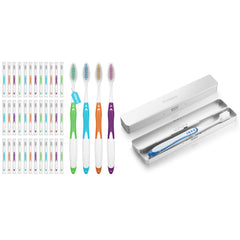 Frekare 100-pack bulk toothbrushes in assorted colors