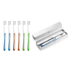 Close-up of Frekare extra-soft toothbrush bristles