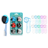 Frekare helmet-inspired toothbrush cover on a toothbrush