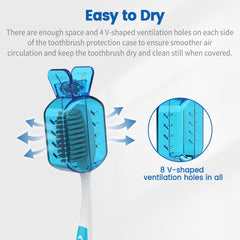 Product photo showing Frekare helmet toothbrush covers array