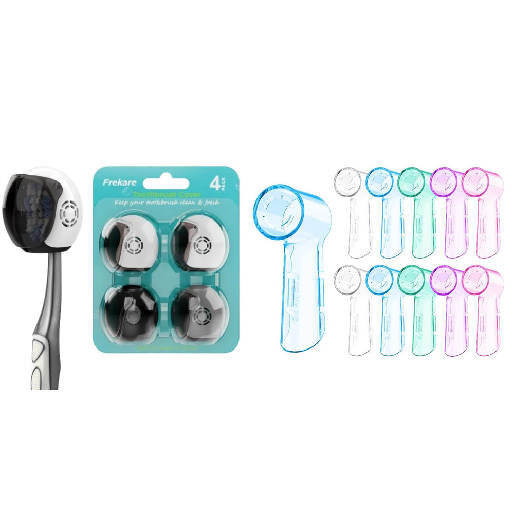 Frekare helmet toothbrush cover on toothbrush head