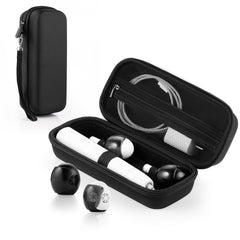 Three elastic straps inside the travel case