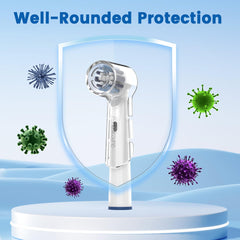 Oral-B rounded replacement head with Frekare helmet cover