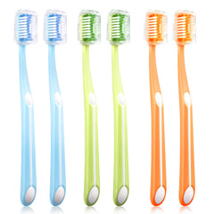 Frekare medium-bristle toothbrush with cover – close-up bristles