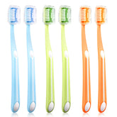 Frekare medium toothbrushes for adults in three colors (6-pack)