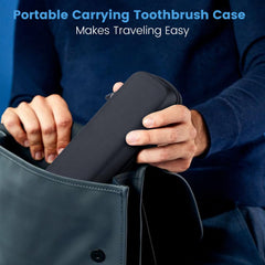 Travel case compatible with Oral-B and Philips Sonicare toothbrushes