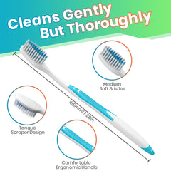 Colorful bulk toothbrushes for home and travel