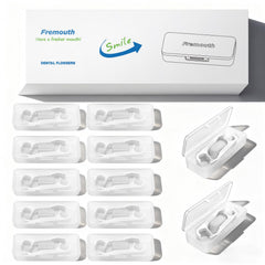 Fremouth 140-count braces flossers and travel cases arranged
