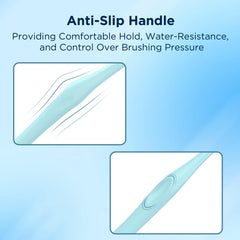 Anti-slip handle with protective cap on Fremouth End Tuft Toothbrush