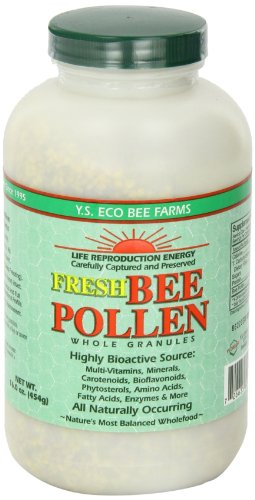 Close-up of bee pollen granules showing color and texture
