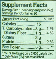 Serving idea: bee pollen granules in yogurt
