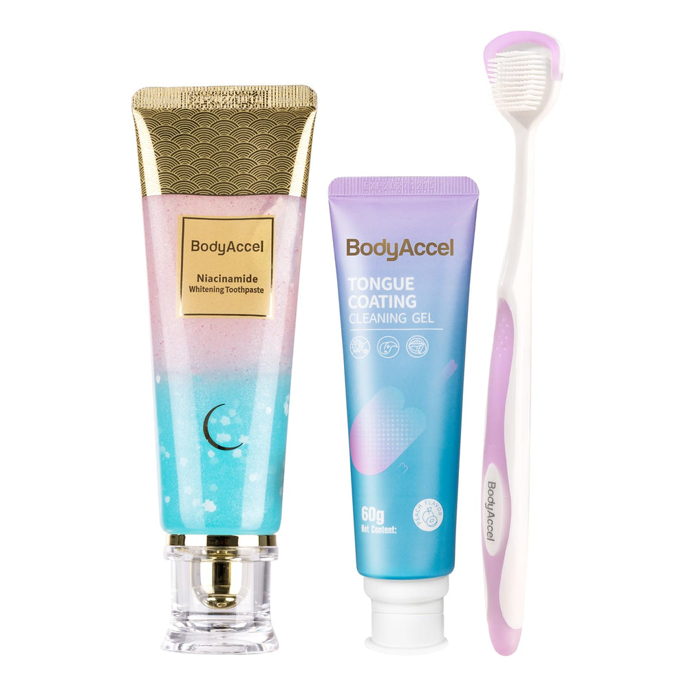 Fresh Breath Kit packaging with Bodyaccel Whitening Toothpaste