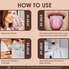 After use: tongue cleaner promoting fresh breath