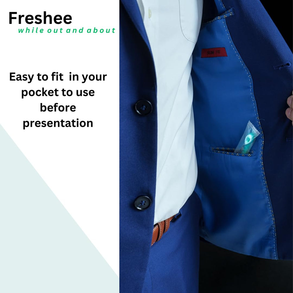 Travel size Freshee Bead disposable toothbrush