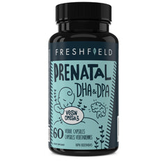 Freshfield Prenatal Vegan Omega-3 DHA bottle on white background