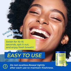60-count travel mouthwash tablets on display