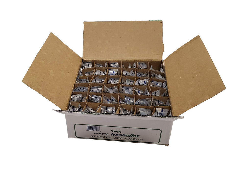 Travel-friendly Freshmint toothpaste in metallic tubes