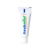 Case of Freshmint toothpaste tubes packaged together without individual boxes