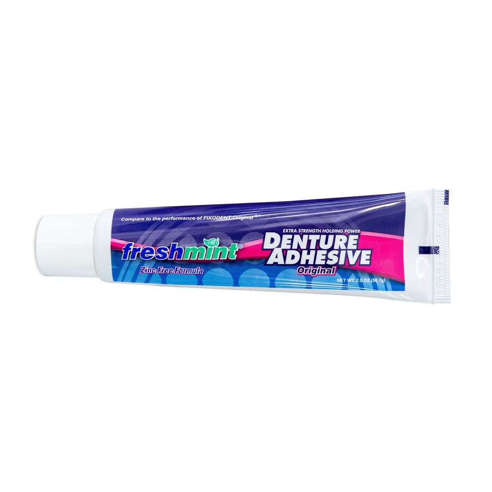 Original formula Freshmint denture adhesive cream in 2 oz tube