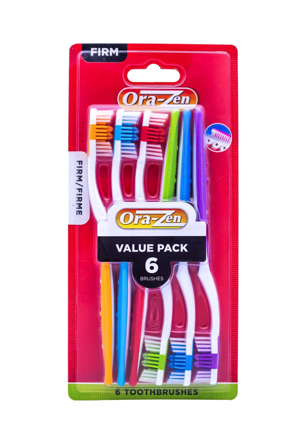 FreshX Orazen toothbrush 12-count side view showing angled neck