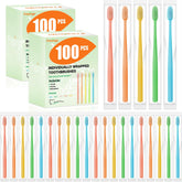 Fresings 200-pack disposable toothbrushes, individually wrapped for hygiene