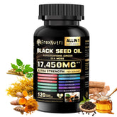 FrexNutri Sea Moss & Black Seed Oil supplement bottle with 120 capsules