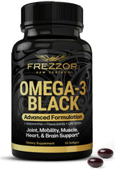 FREZZOR Omega-3 Black bottle front view
