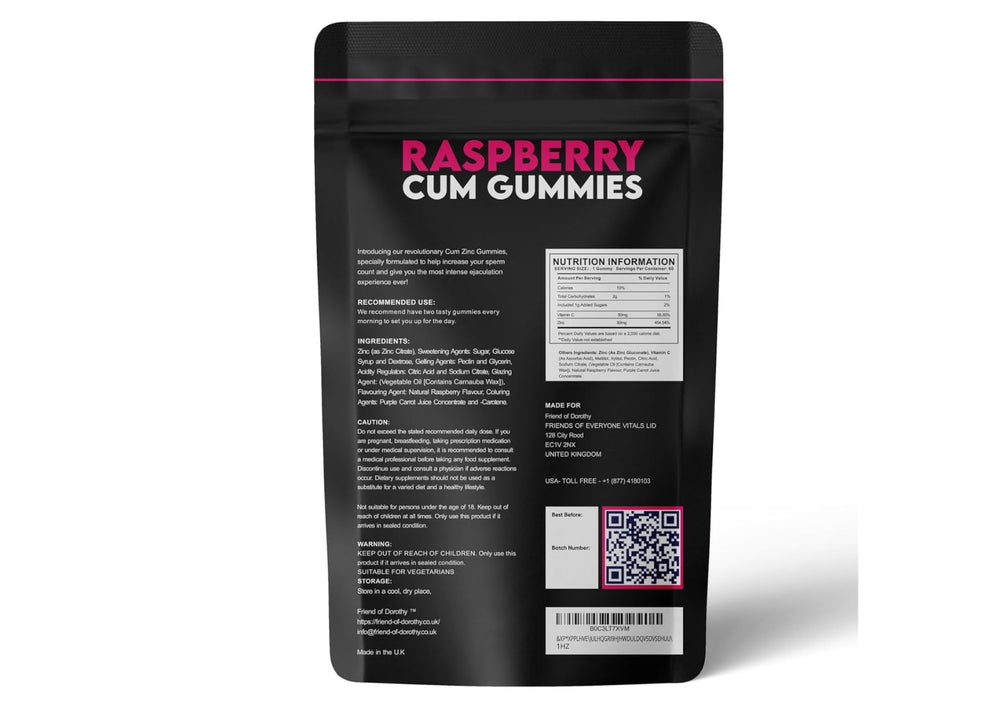 Bottle label showing 60 gummies