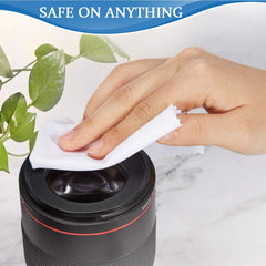 Portable microfiber cleaning cloths for purse or bag storage