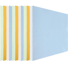 Frienda oversized microfiber cleaning cloths 12x12 inches in green, yellow, blue, and light gray