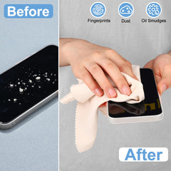 Soft microfiber cloths used on glasses and camera lenses