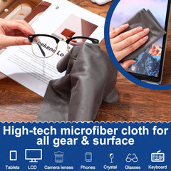 Soft gray microfiber material close-up