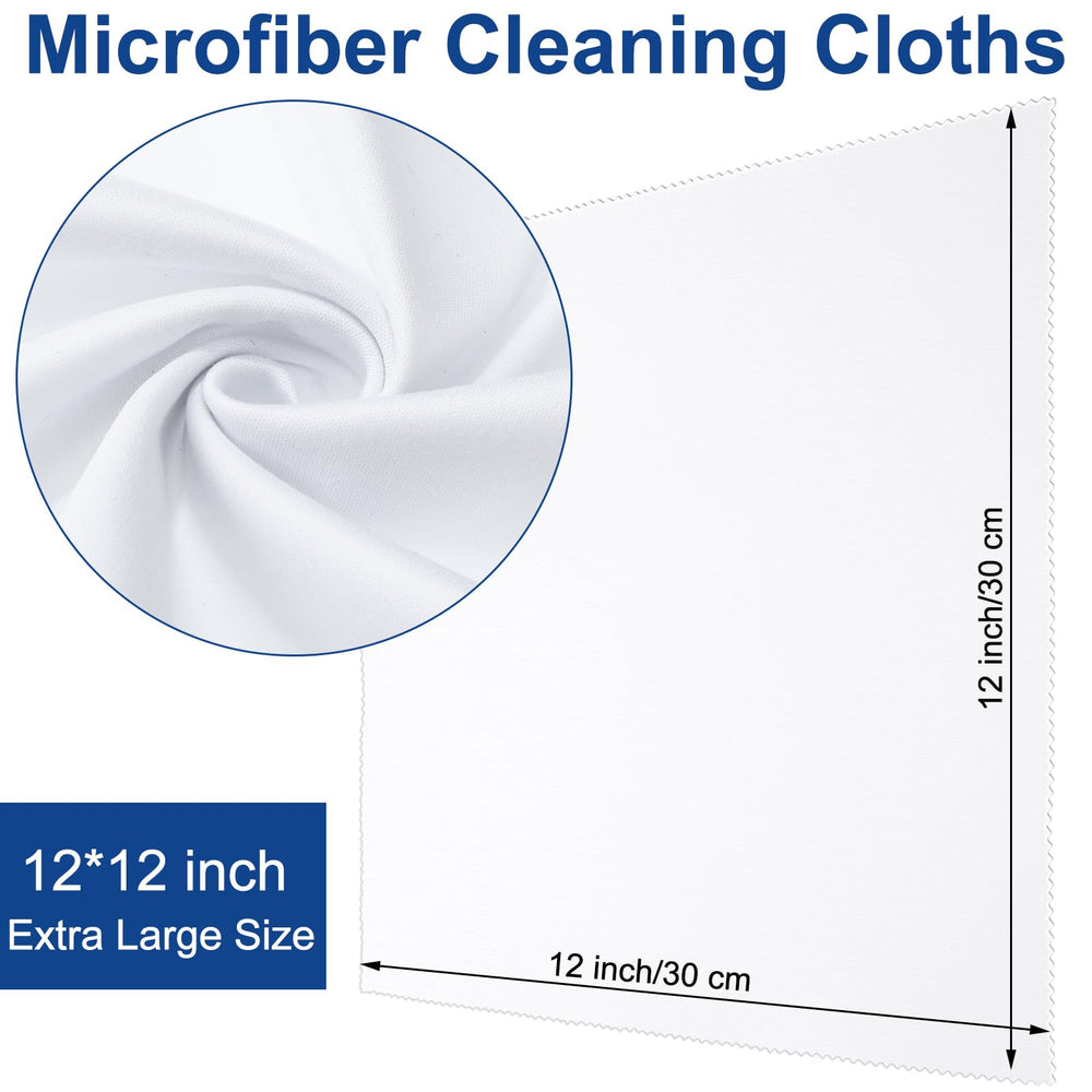 Cleaning cloths 12x12 inch for glasses and screens - white