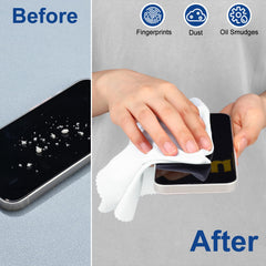 Electronics and screens cleaning with microfiber cloths
