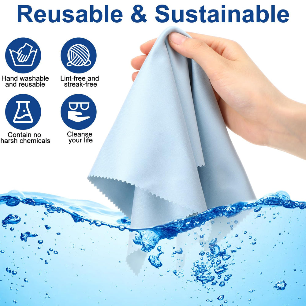 Extra-large microfiber cloth cleaning glasses and electronics