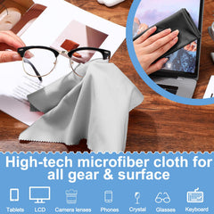 Frienda light gray microfiber cleaning cloths close-up