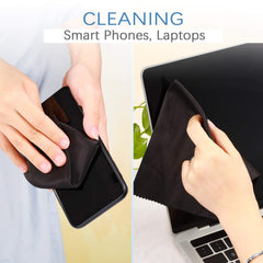Microfiber cloths used for camera lens cleaning