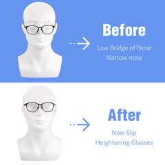 Nose pads fitted on full-rim eyeglasses and sunglasses