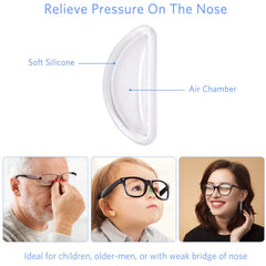 Air bag silicone nose pads providing comfort
