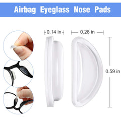 Nose pads fitting most frames with universal compatibility