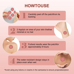 Close-up of GLP-1 Patch ingredients note including Berberine, L-Glutamine, Garcinia Cambogia, and Resveratrol