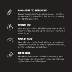 FRO PRO gluten-free label close-up shows allergen-friendly snack option.