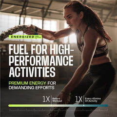 Gluten-free and non-GMO energy gel ingredients label