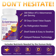 Front view of Akka Superbiotics probiotic bottle